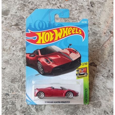 Jual Hot Wheels 17 Pagani Huayra Roadster Red Hw Exotics Shopee