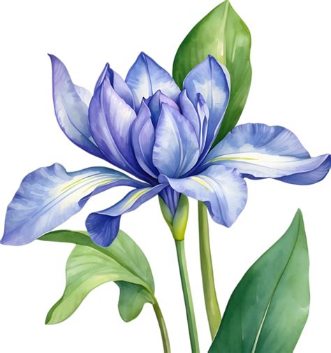 AI Generated Watercolor Painting Of A Water Hyacinth Flower 42369732 PNG