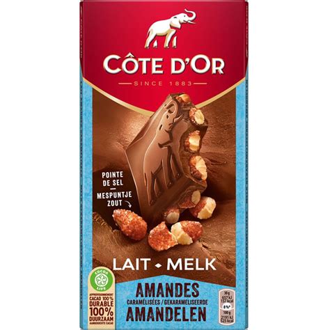 C Te D Or Tablette De Chocolat Au Lait Aux Amandes Chronodrive