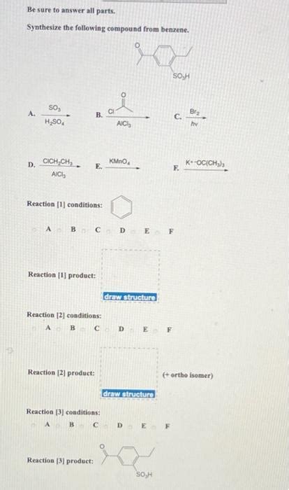 Solved Be Sure To Answer All Parts Synthesize The Following