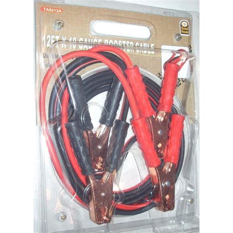 Road Genie Ta5212a 12 Ft X 10 Gauge Jumper Cable Set Booster Cables Atl Welding Supply