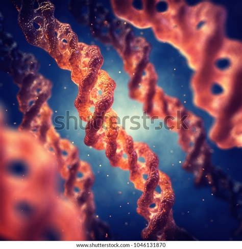 Collagen Triple Helix Molecule Structure Skin Stock Illustration 1046131870