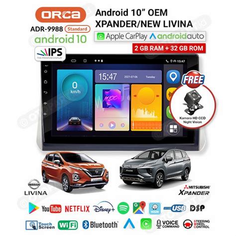 Promo HeadUnit ORCA MItsubishi Xpander Android Auto CarPlay Layar 10 10