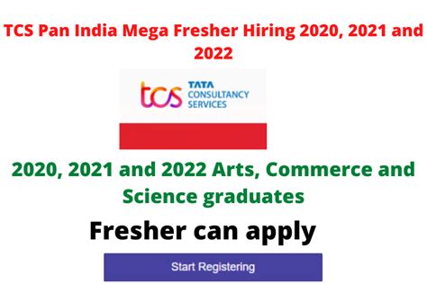 TCS Pan India Mega Fresher Hiring 2020 2021 And 2022 Arts Commerce