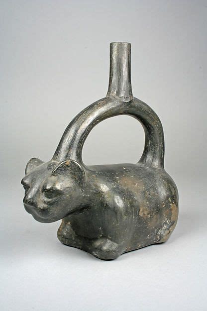 Stirrup Spout Bottle With Cat Moche The Metropolitan Museum Of Art