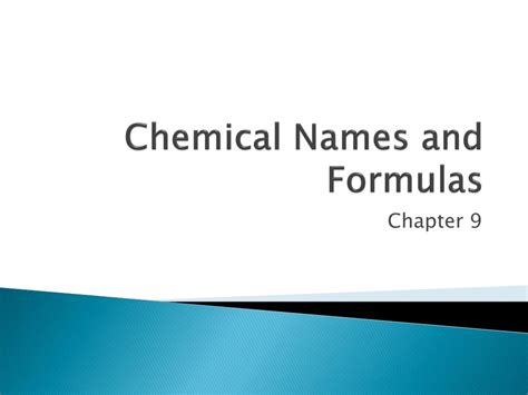 Ppt Chemical Names And Formulas Powerpoint Presentation Free