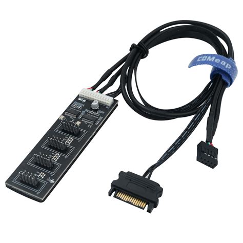 Comeap 9 Pin Usb Splitter With Sata Power Cable Motherboard 9pin Usb 2