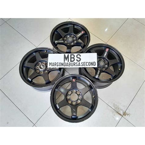 Jual Velg Jdm Racing Te37 Ring 15 Lebar 7 Pcd 4x100 4x114 3 Shopee