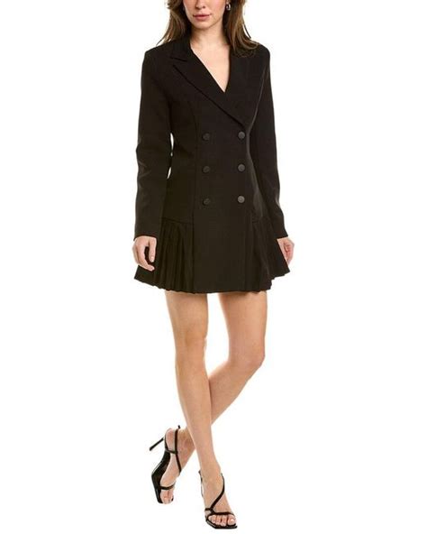 Gracia Double Breasted Blazer Dress In Black Lyst