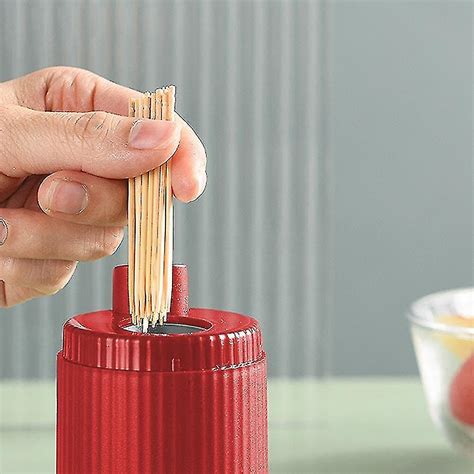 Toothpick Holder Dispenser Pop Up Automatic Toothpick Dispenser For