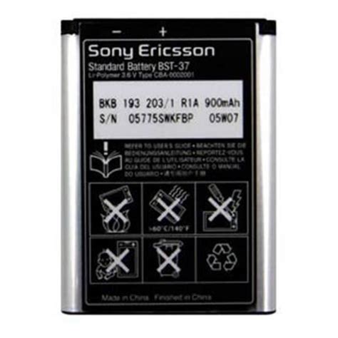 Batterie Sony BST 37 Original Pour Sony Ericsson W810i Cdiscount