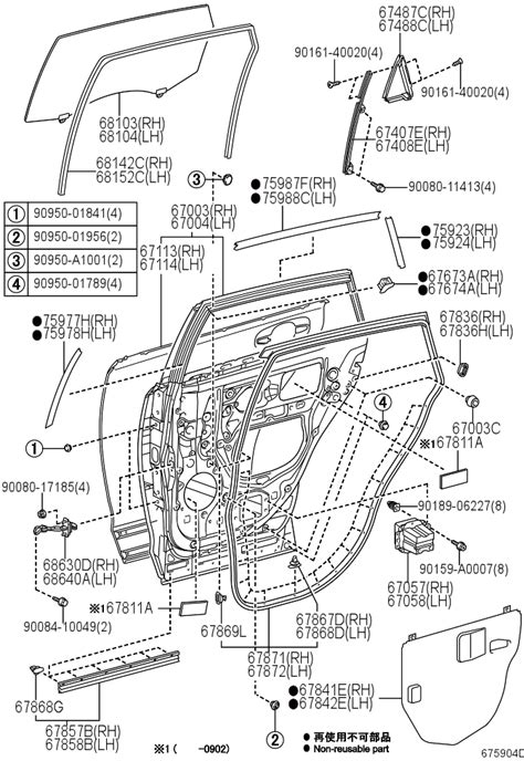 Rear Door Check Assembly Right Hand 68630 0T010 Autoparts Toyota