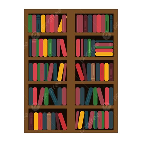 Isolated Book Shelf With Lots Of Books, Bookshelf, Library, Study PNG ...