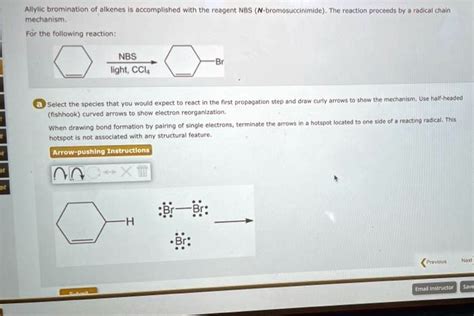 SOLVED Allylic Bromination Of Alkenes Is Accomplished With The Reagent