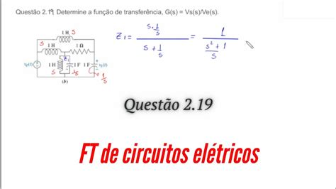 Função De Transferência De Circuitos Elétricos Youtube