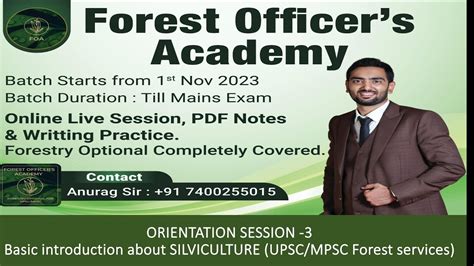 Silviculture Introduction For Upsc Mpsc Forestry Optional Youtube