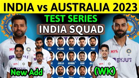 Australia Tour Of India Test Series 2023 India Vs Australia Test