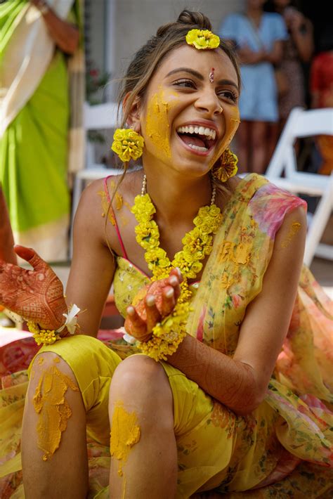 Immersing In Yellow Capturing The Vibrant Haldi Ceremony In Indian