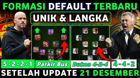 FORMASI DEFAULT TERBARU YANG UNIK DAN LANGKA SETELAH UPDATE 21 DESEMBER