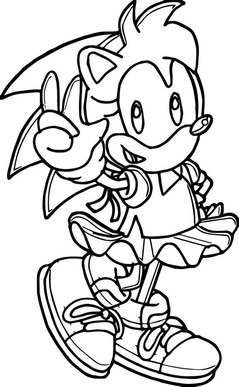 Awesome Three Amy Rose Coloring Page Rose Coloring Pages Coloring Pages