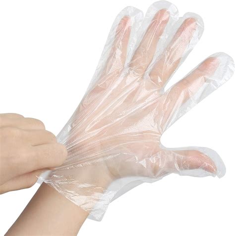 400 Piezas Guantes Desechables de Plástico Transparente Limpieza de