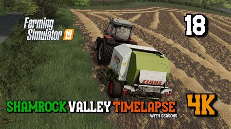 Shamrock Valley With Seasons Ep18 Baling Hay And Straw Fs19 4k Timelapse