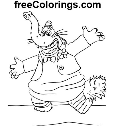 Bing Bong Imaginary Friend Free Printable Coloring Pages