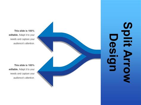 Split Arrow Design Ppt Slide Design Presentation Powerpoint Diagrams