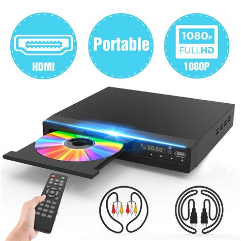 DVD Player for TV with HDMI and USB Port，1080P Small DVD Player with ...