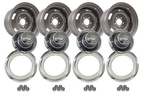 Ca Ecklers Rallye Wheel Kit With Replacement Hubcaps And Stainless