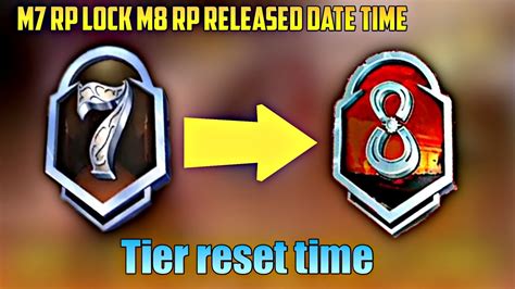 BGMI M8 Royale Pass Release Date M7 RP Lock Date Time Tier Reset