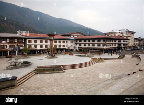 Cock Tower Square In Downtown Thimphu Bhutan Asia Stock Photo Alamy