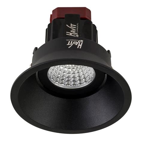 Lyra Deep Tilt 6W Recessed Triac Dimmable LED Downlight Black Quinto