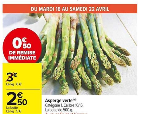 Promo Asperge Verte Chez Carrefour Market ICatalogue Fr