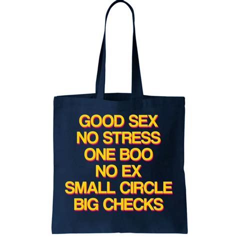 Good Sex No Stress Big Checks Tote Bag Inspire Uplift