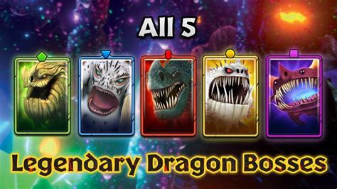 All 5 Legendary Dragon Bosses Dragons Titan Uprising YouTube