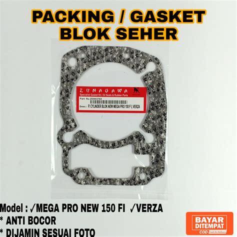 Paking Gasket Packing Blok Seher Bawah Mega Pro New Verza Fi