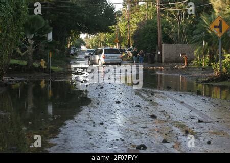 11 March 2011 - Maui, Hawaii - Floodings in Maui, Hawaii. Tsunami waves ...