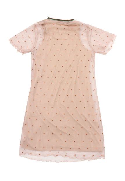 Vestido Colcci Fun Escrita Nude Compre Agora Dafiti Brasil