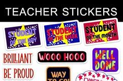 School Teacher Print and Cut Stickers / 33 Sticker Bundle