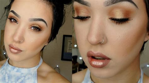 Simple Bronzed Glam Makeup Tutorial YouTube