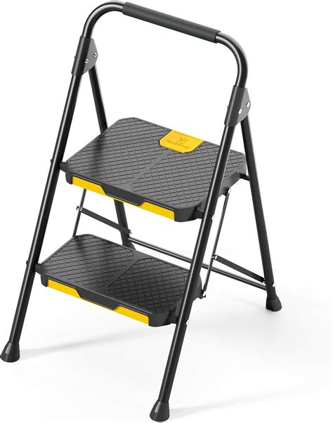 Kingrack Step Ladder Sturdy Steel Step Stool With Safe Lock Design