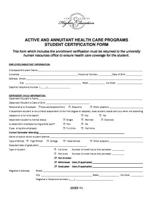 Fillable Online Millersville Active And Annuitant Health Care Programs