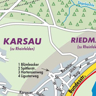 Verwaltungsgemeinschaft Rheinfelden Baden Stadtpl Ne Und Landkarten