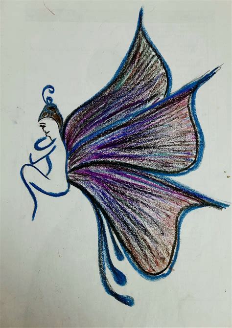 I Have Used Oil Pastels To Draw This Beautiful Butterfly You Can Also Try This One Trust Me