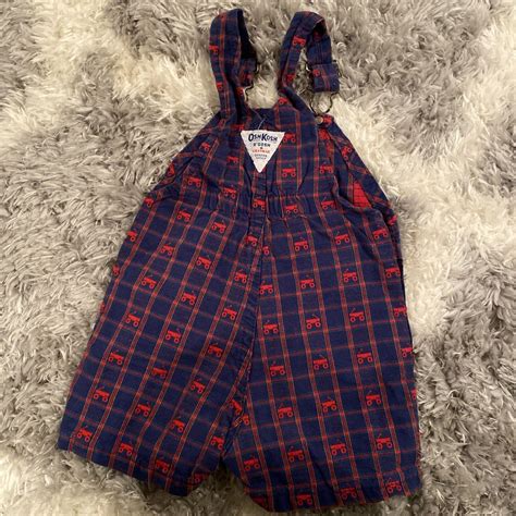 Vintage Osh Kosh Oshkosh Bgosh Lil Red Wagon Vestbak Shortalls Usa