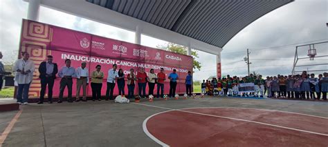 Inauguran cancha multideportiva en col López Portillo obra del