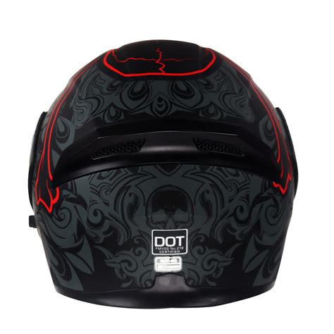 Snapklik Kypara Motorcycle Dual Visor Flip Up Modular Full Face