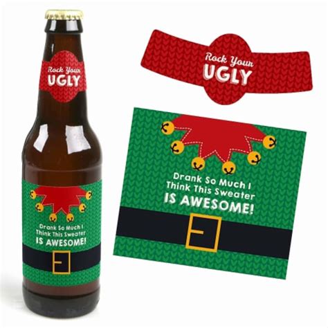 Big Dot Of Happiness Ugly Sweater Holiday Christmas Party Beer