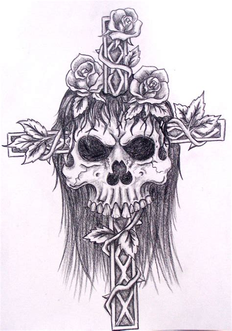 Rose Skull Drawing at GetDrawings | Free download